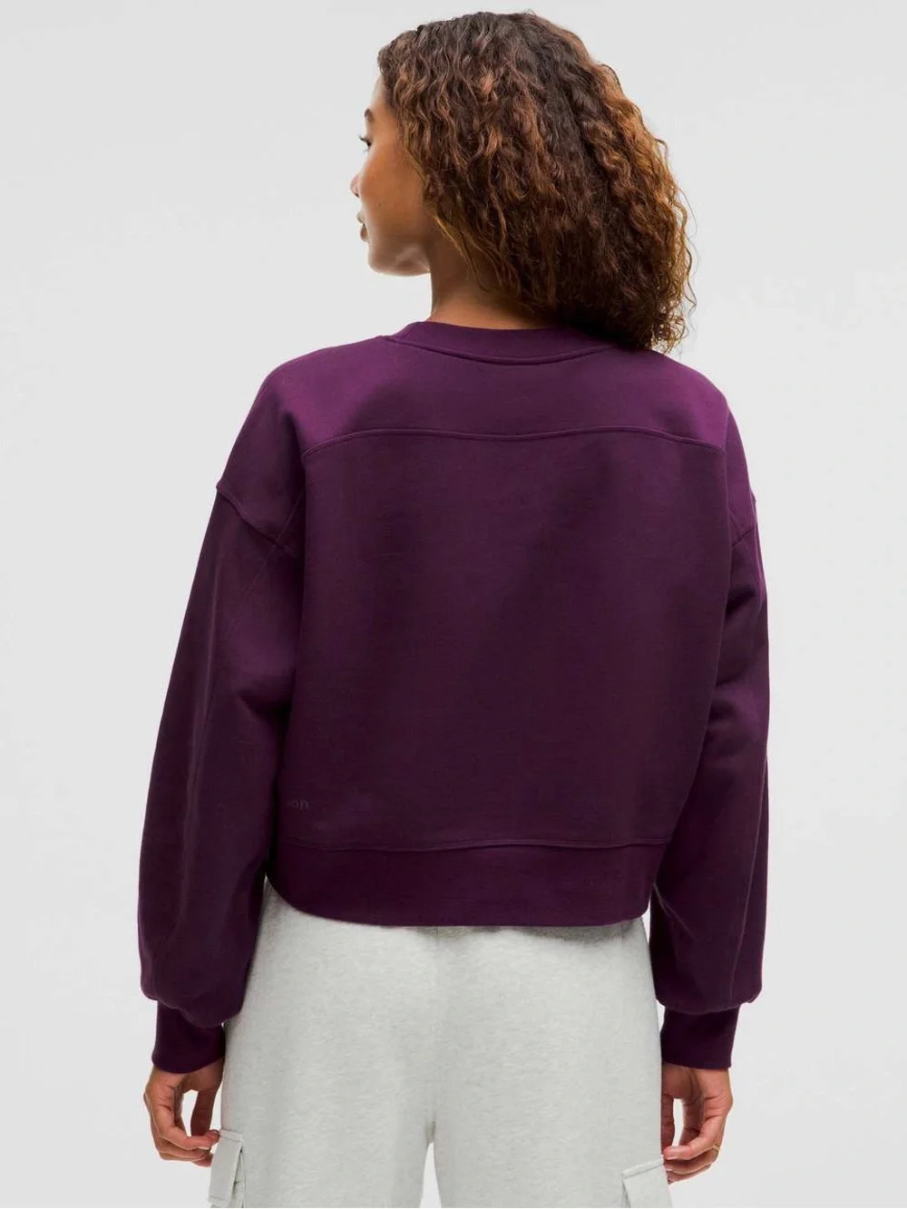 Lululemon Perfectly Oversized Cropped Crew Dramatic Magenta 10